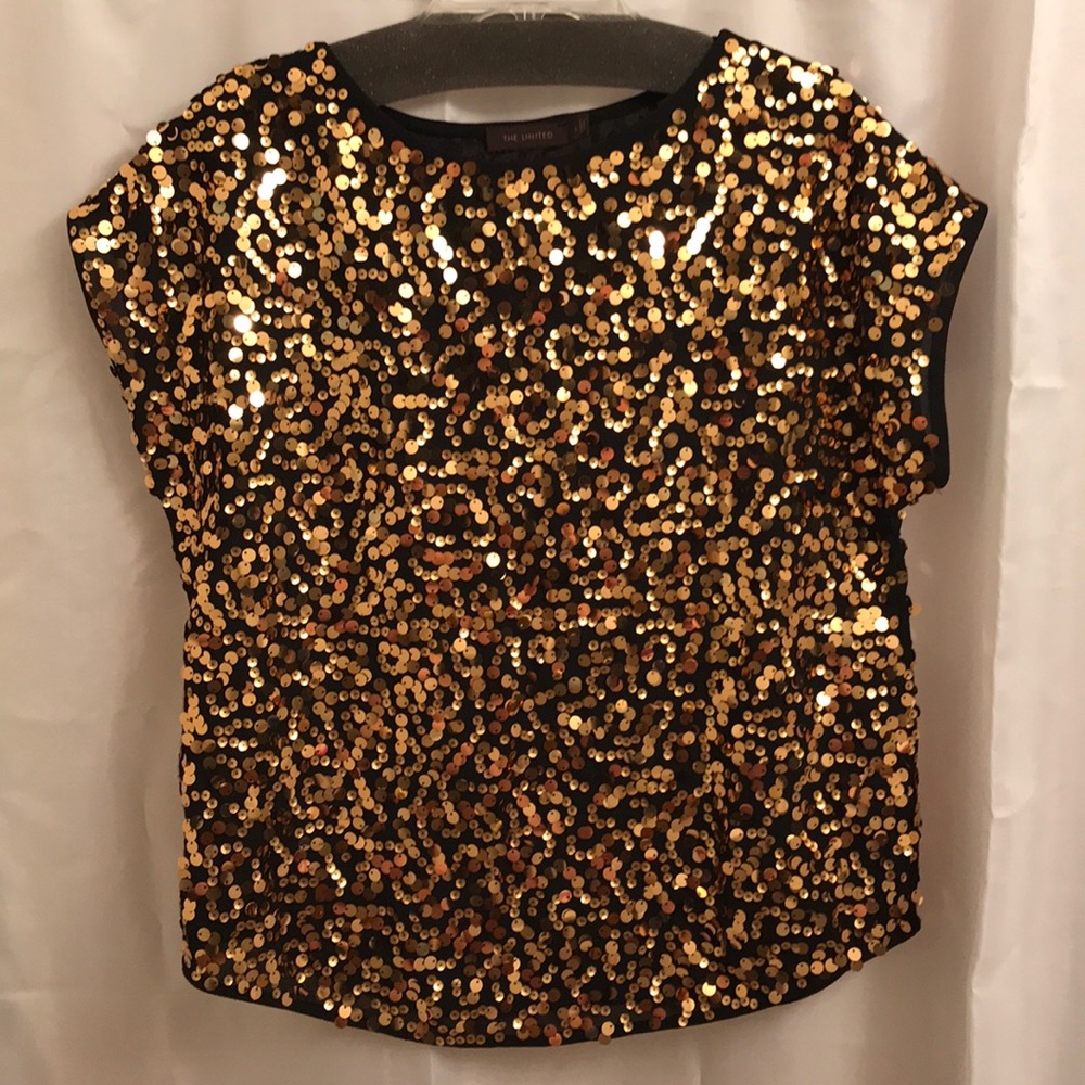 Limited gold/black sequin shirt